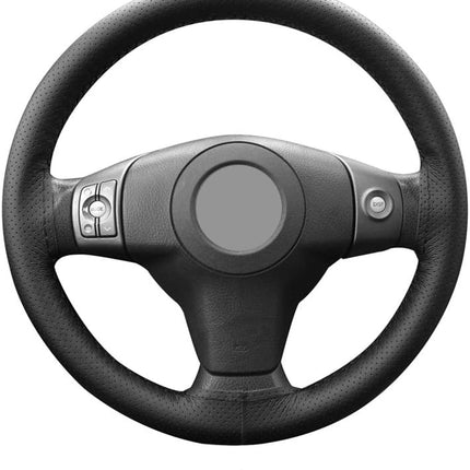Genuine Leather DIY Car Steering Wheel Cover Anti-slip For Cm Black US