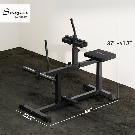 Adjustable Steel Seated Calf Raise Exercise Strength Training Gym Equipment, Black