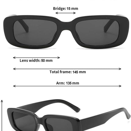 Rectangle Sunglasses for Women Men Trendy Retro Fashion Sunglasses UV 400 Protection Square Fram