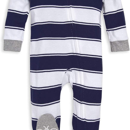 Boys' Sleep and Play Pjs, 100% Organic Cotton One-Piece Zip Front Romper Jumpsuit Pajamas