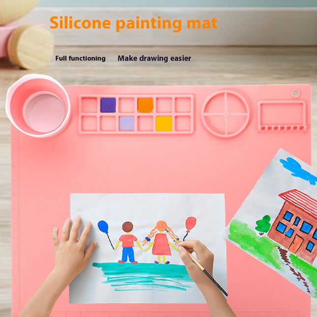 Silicone Double Bowl Painting Graffiti Oil Painting Mat
