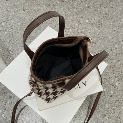 Fashion Houndstooth Shoulder Bags Portable Checkerboard Handbags All-match Messenger Bag Women Totes