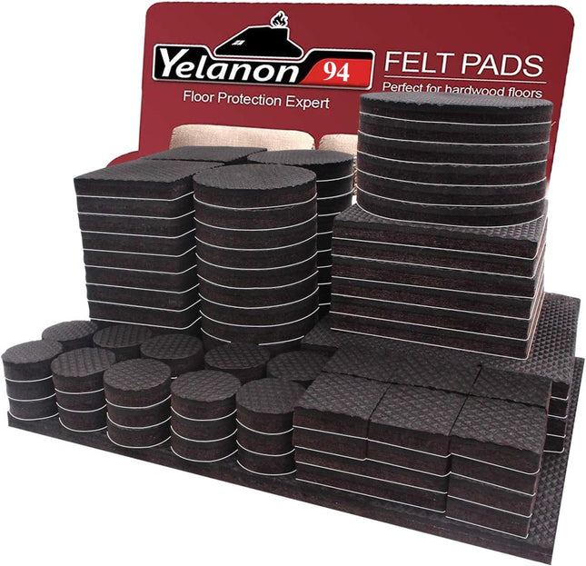 Non Slip Furniture Pads - 94Pcs (1+2+3+4)” Furniture Grippers, Non Skid for Furniture Legs,Selfadhesive Rubber Furniture Feet, anti Slide Furniture Hardwood Floor Protectors for Keep Couch Stoppers