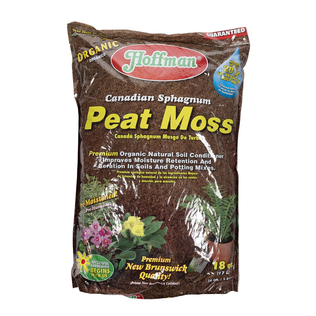 Canadian Sphagnum Peat Moss Soil Conditioner, 18 Quart Bag