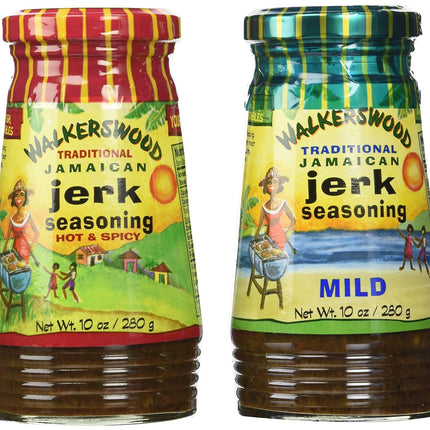 Walkerswood Jamaican Jerk Seasoning Mixed Pack - 10 Oz Each Mild, Hot & Spicy