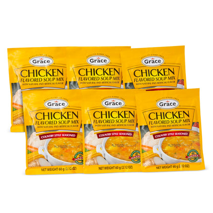 Grace Pumpkin Flavored Soup Mix 1.59oz - 6 Pack Homestyle Jamaican Soup Mix - Great for Caribbean Curry Soup