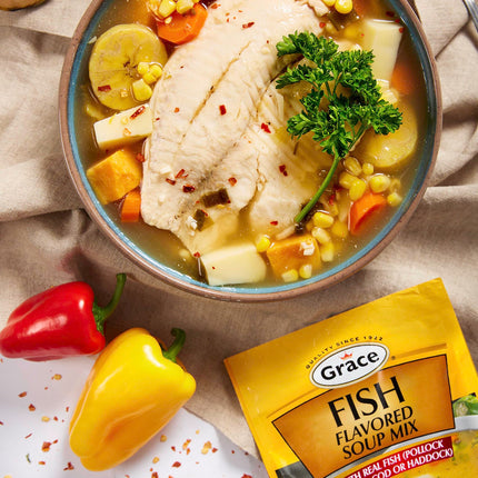 Grace Pumpkin Flavored Soup Mix 1.59oz - 6 Pack Homestyle Jamaican Soup Mix - Great for Caribbean Curry Soup