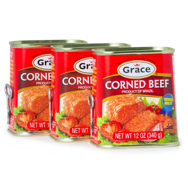 Grace Corned Beef Canned 12oz - 3 Pack -