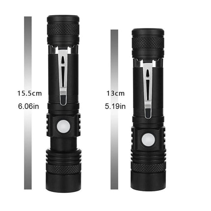 Super Bright 90000LM LED Tactical Flashlight Zoomable with Rechargeable Battery