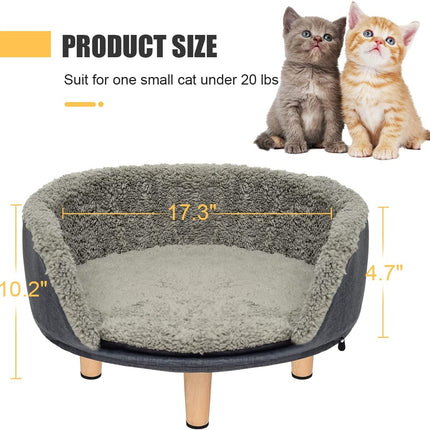 Cat Bed,Elevated Cat Bed Cat Sofa Elevated Pet Bed Pet Sofa Raised Cat Bed,Warm and Cozy Very Suitable for Kittens or Small Pet,Removable and Easy to Clean