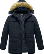 Men'S Big and Tall Winter Warm Heavy Hooded Parka Jacket