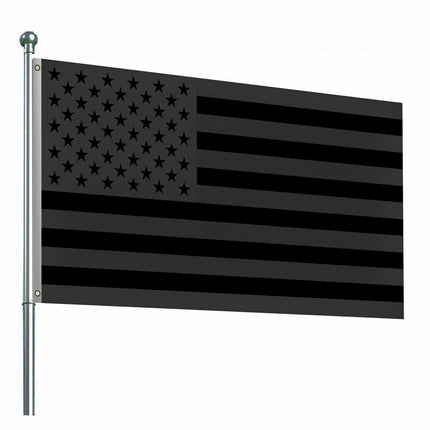 3X5Ft All Black American Flag US Black Flag Tactical No Quarter Blackout USA