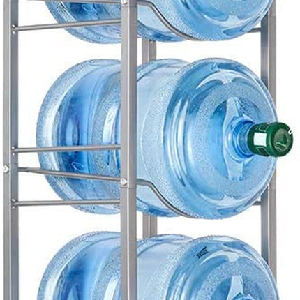 5-Tier Water Jug Rack, 5 Gallon Detachable Water Bottle Holder for Kitchen, Office, Home, Silver