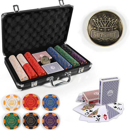 Poker Chips Set - 10 Gram 300Pcs Poker Chips with Premium Case