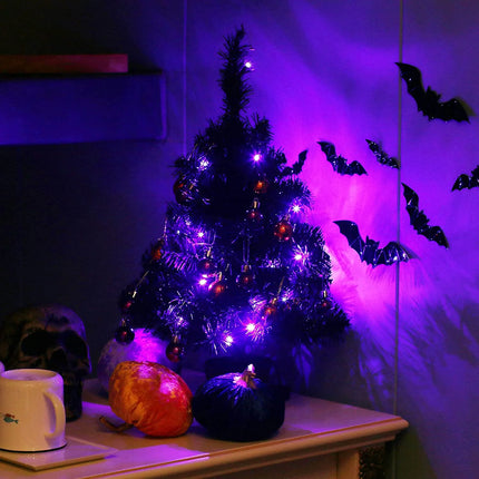 Mini Halloween Black Tree Artificial Tree Decor for Halloween Home Decoration Party Supplies, 24 Inch