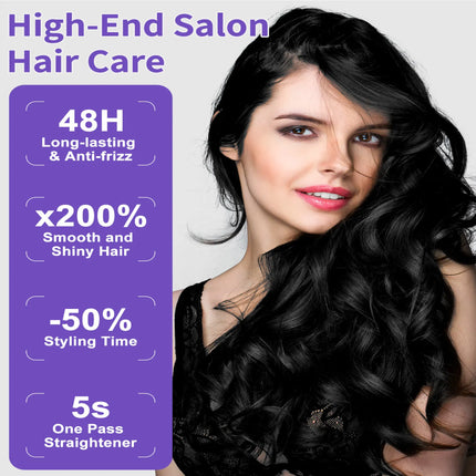 Steam Straighteners For Hair, Professional Salon Titanium Vapor Straightening Irons, High-end Salon Water Light Steam Flat Iron 24 Hour Anti-frizz Make Hair Smooth And Adds Shine