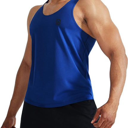 Men'S Workout Running Tank Top Sleeveless Gym Athletic Shirts