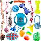 Pacific Pups - 18 Pack Dog Chew Toys - Puppy Toys - Dog Rope Toys Dog Plush