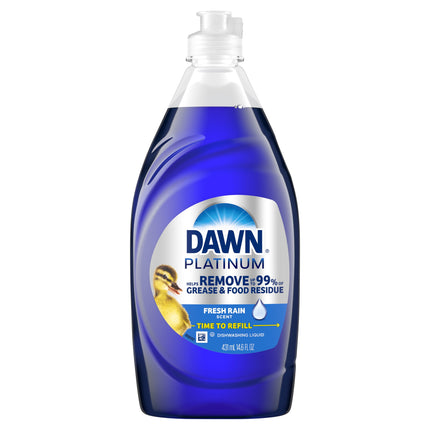 Dawn Platinum Dishwashing Liquid Dish Soap, Refreshing Rain, 14.6 fl oz