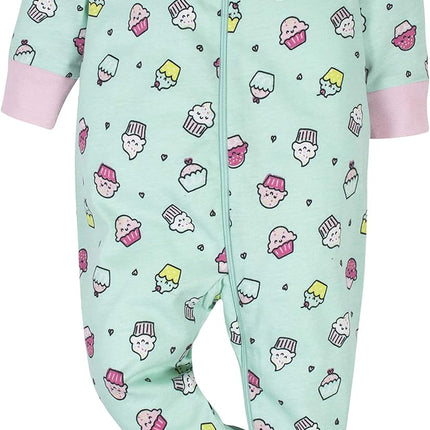 Baby-Girls 4-Pack Sleep 'N Play Footies Multi Pack