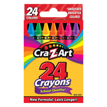 School Quality Multicolor Crayons, 24 Count, Back to School Supplies