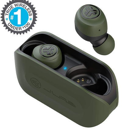 Go Air True Wireless Bluetooth Earbuds + Charging Case, Green, Dual Connect, IP44 Sweat Resistance, Bluetooth 5.0 Connection, 3 EQ Sound Settings Signature, Balanced, Bass Boost