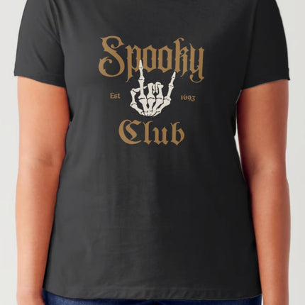 Simply Love Full Size SPOOKY CLUB Short Sleeve Tubular T-Shirt