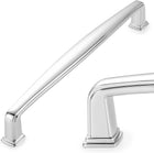 Square Foot Cabinet Arch Pull - Chrome Furniture Handle, 6.3 Inch/160Mm Screw Spacing, 10-Pack for Kitchen Cupboard Door, Bedroom Dresser Drawer, Bathroom Furniture Hardware