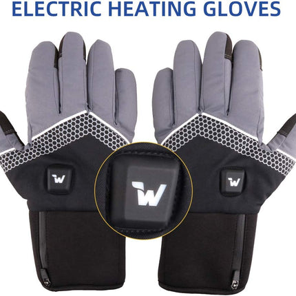 Electric Heated Gloves for Men Women with 3 Heating Levels Heated Gloves Touchscreen Waterproof Skiing Snowboarding Gloves