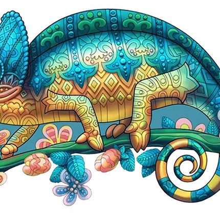 Each Piece Is Animal Shaped Christmas Gift Colorful Elephant Turtle Wooden Jigsaw Puzzles