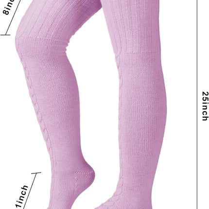 Wool Thigh High Socks over the Knee Socks Thigh High Stockings Extra Long Boot Thick Socks Leg Warmers for Women