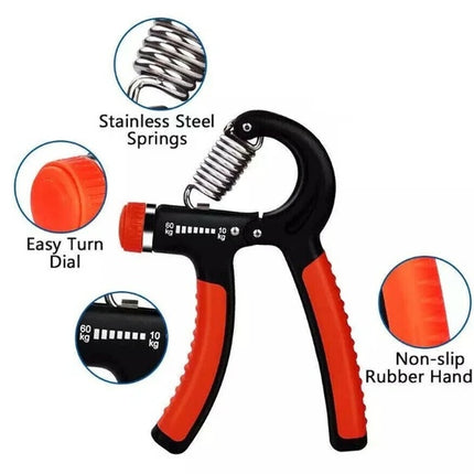 Hand Grip Strength Power Trainer Gripper Strengthener Adjustable Gym Exerciser