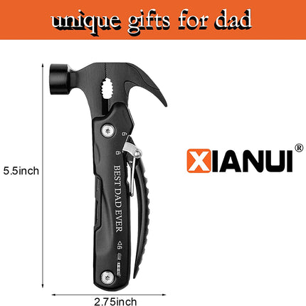 Gifts for Dad, 12 in 1 Multitool Hammer BEST DAD EVER, Dad Gifts from Daughter Son Wife, Unique Birthday Gifts Ideas, Christmas Stocking Stuffers for Dad Who Wants Nothing