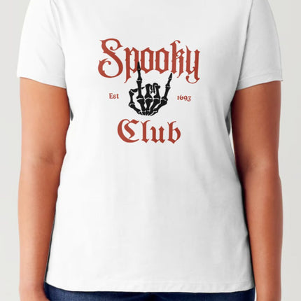 Simply Love Full Size SPOOKY CLUB Short Sleeve Tubular T-Shirt