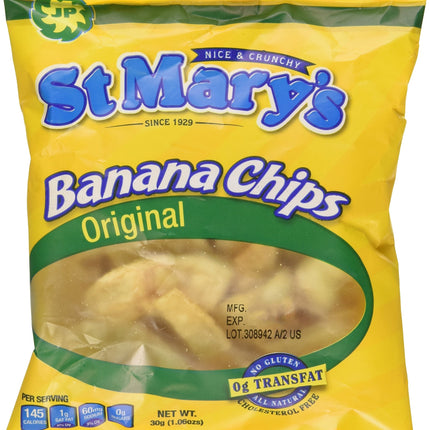 St Mary's Banana Chips 1.06 Ounce (Pack of 24)
