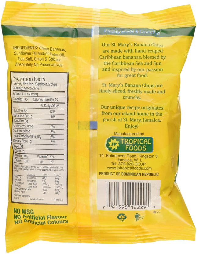 St Mary's Banana Chips 1.06 Ounce (Pack of 24)