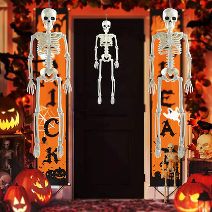 Halloween Skeletons,  26" Full Body Adjustable Skeleton with Movable Joints for Halloween Party Haunted House Outdoor Yard Tree Desk Decor, Holiday Scary Toys Prizes Gifts for Kids