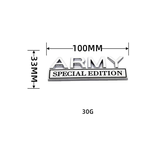 2pack Army Special Edition Emblems, Army Car Emblem 3D Badge Decal Car Truck SUV,Refrigerator Sticker,Window Display Stickers