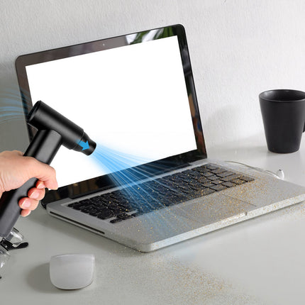 1Set Compressed Air Duster Brushless Motor 250000RPM Stepless Variable Speed 1WmAh Battery Cordless Dust Blower Vacuum Cleaner Portable Jet Dry Blower For PC Keyboard Car Home