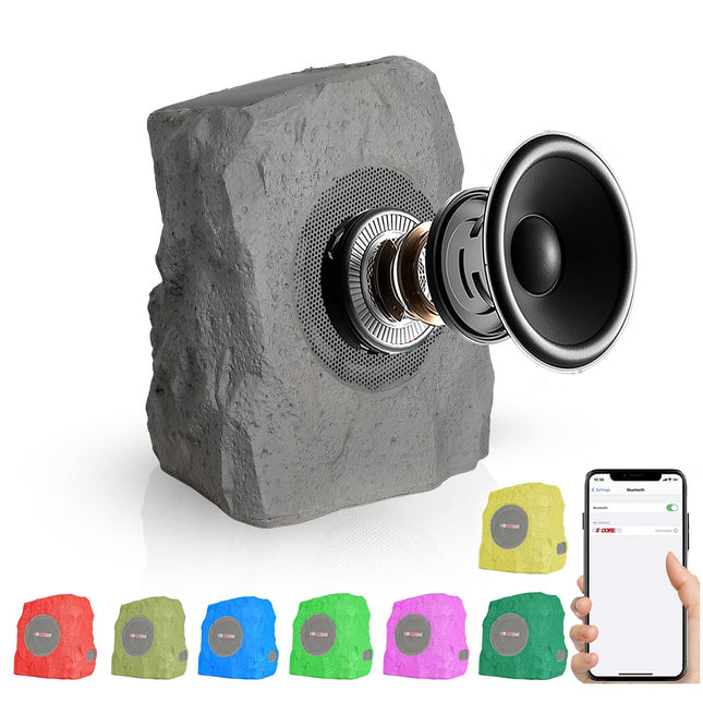 5Core Outdoor Wireless Speakers Bluetooth Rock Waterproof Linkable TWS Garden Speaker