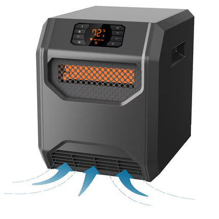 up to 1500-Watt Infrared Quartz Cabinet Indoor Electric Space Heater with Thermostat and Remote Included