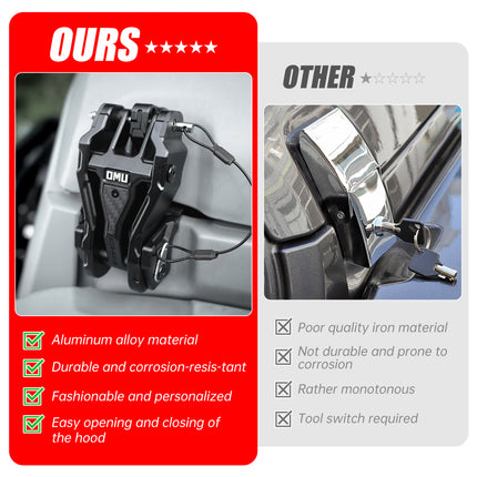 Hood Catch Hood Lock For 2018-2025 Wrangler JL Gladiator JT