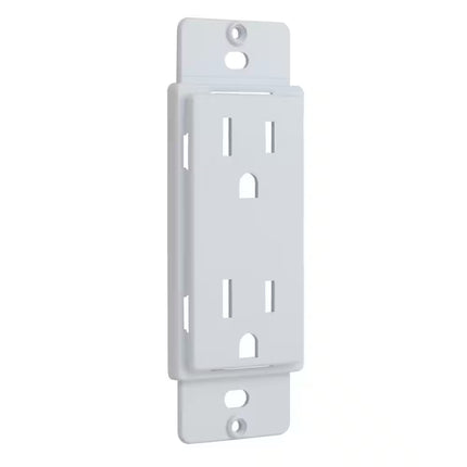 1-Gang Duplex Cover-Up Plastic Wall Plate Adapter, White (Textured/Paintable Finish)