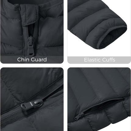 Men'S Winter Jacket Hooded Lightweight Winter Coat Packable Puffer Jacket