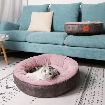 Small Dog Bed Calming Dogs Bed for Small Medium Puppy Dogs Anti-Anxiety Puppy Bed Machine Washable Warming Cozy Soft Pet round Cat Beds