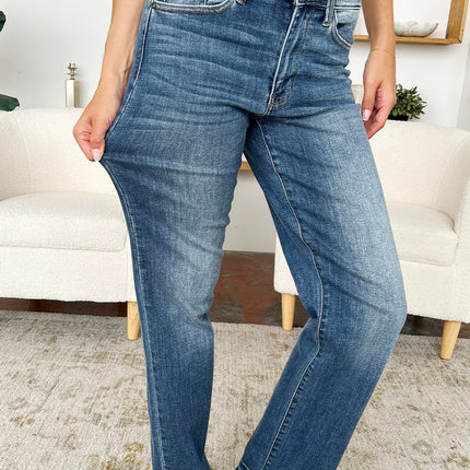 Judy Blue Full Size Mid Rise Release Hem Jeans