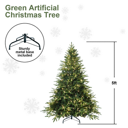 PVC Christmas Tree, Christmas Decorations, Green, With Lights