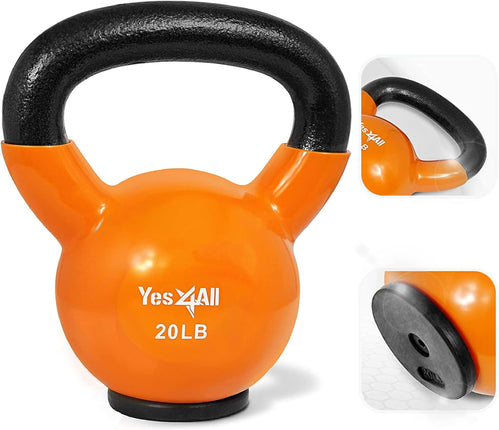 Kettlebells Rubber Base, Kettlebell Set for Women, Strength Training Kettlebells Weights (10-65 Lbs)