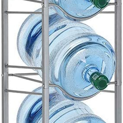 5-Tier Water Jug Rack, 5 Gallon Detachable Water Bottle Holder for Kitchen, Office, Home, Silver