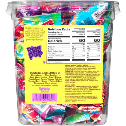 , Suckers, Kosher, Assorted Fruity Flavors, Lollipops, Bulk Candy, 22.0 Oz, 44 Count Bucket